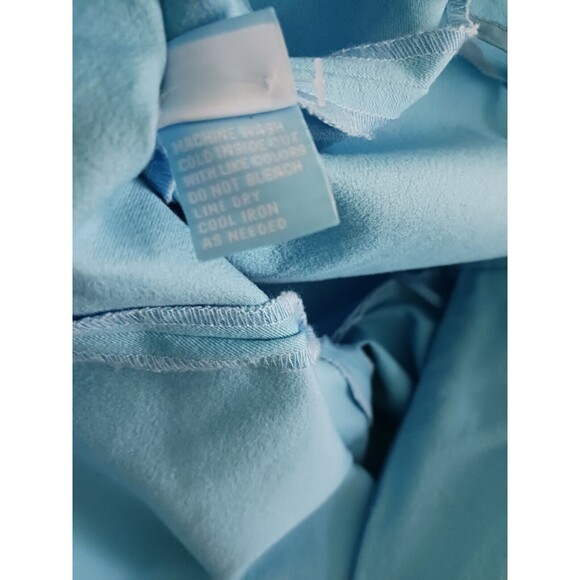 J Mclaughlin Pants Women's 4 Light Baby Blue Cotton Crop Casual Ankle Side Zip - Picture 3 of 11